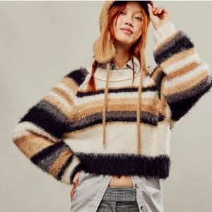 Free People Snowbird Sweater in Caramel Cannoli Combo